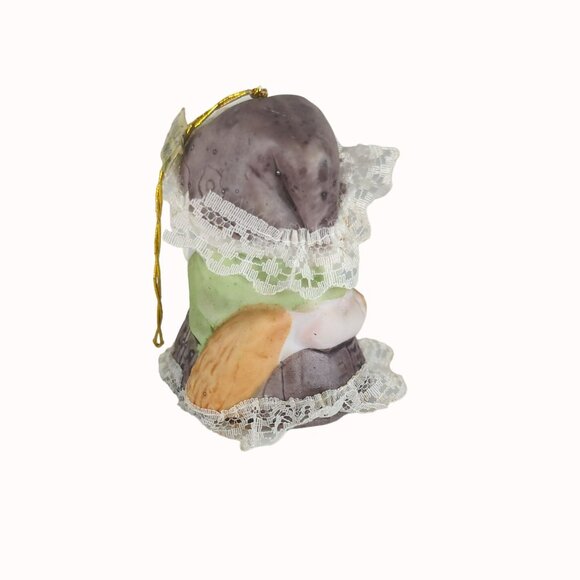 Caring Critter Chimer Bisque Porcelain Mother Cat Holding Baby Christmas Ornamen - Picture 4 of 6